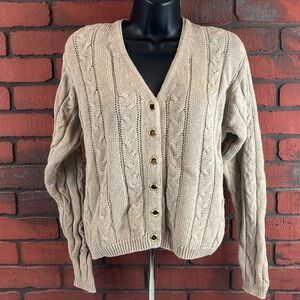 Milano Girl's Small Long Sleeve Cable Knit Sweater –‎ Button Down Cozy
